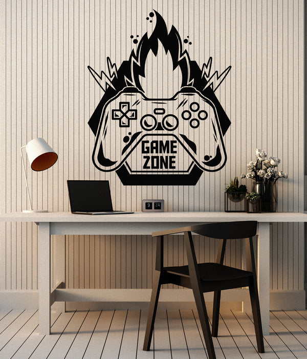 Vinyl Wall Decal Table Teen Room Game Zone Joystick Play Room Stickers Mural (g5317)