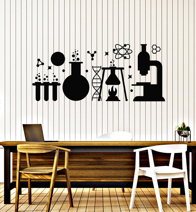 Vinyl Wall Decal School Table Teen Classroom Chemistry Lab Stickers Mural (g4545)
