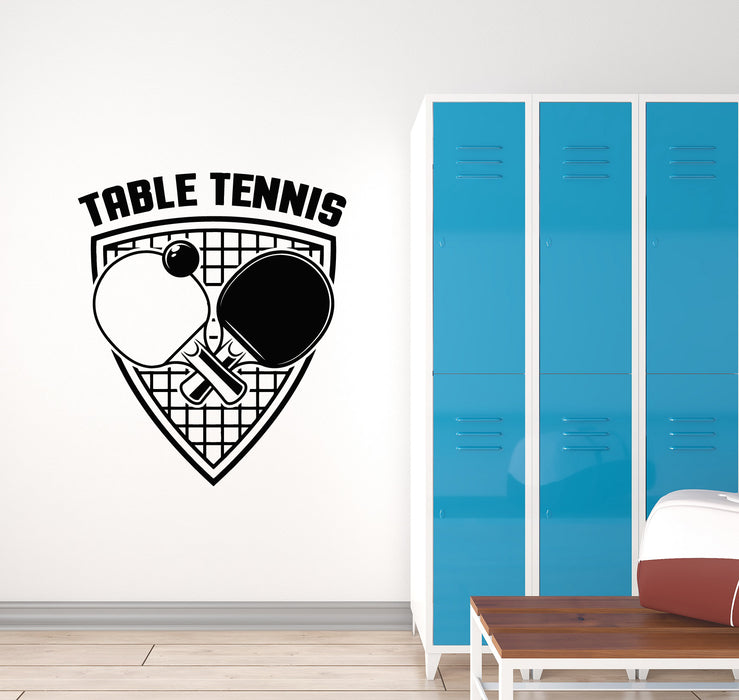 Autocollant mural en vinyle pour raquettes de tennis de table, jeu de sport, club de décoration, autocollants muraux (g4037)