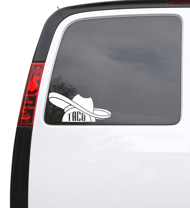 Auto Car Sticker Decal Taco Fast Food Sombrero Mexican Mexico Truck Laptop Window 10.7" by 5" Unique Gift ig4455c