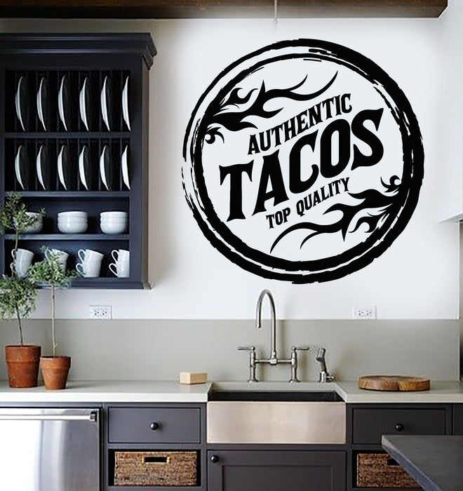 Vinyl Wall Decal Authentic Top Quality Tacos Fast Food Cafe Stickers Mural (g5156)