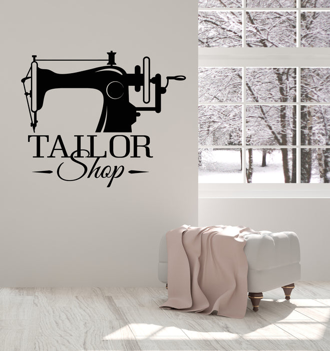 Vinyl Wall Decal Tailor Shop Sewing Fashion Design Seamstress Stickers Mural (g184)