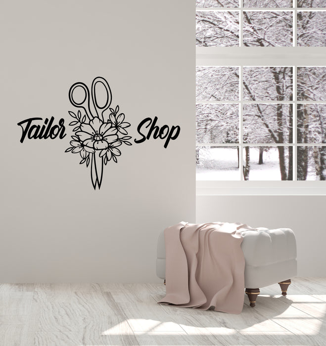 Vinyl Wall Decal Tailor Shop Atelier Clothing Sewing Fashion Design Stickers Mural (g3943)
