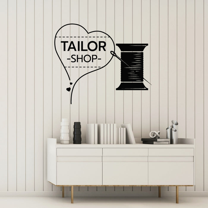 Vinyl Wall Decal Tailor Shop Fashion Design Clothing Atelier Shop Stickers Mural (g8257)