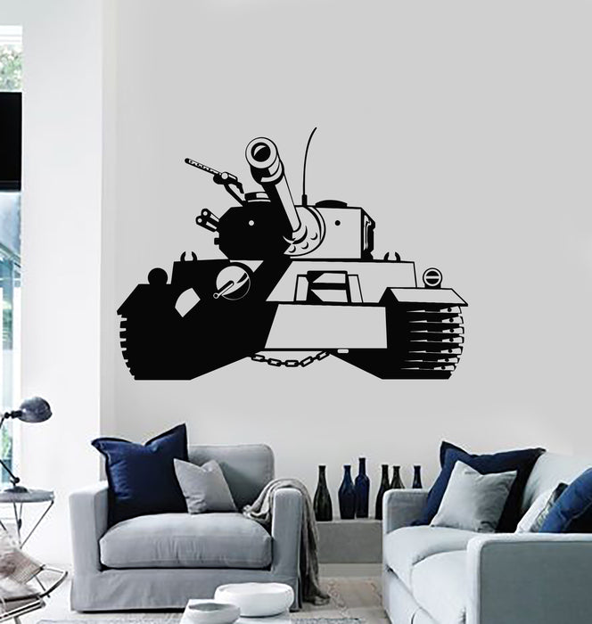 Vinyl Wall Decal Garage Boys Room Military Decor Tank War Stickers Mural (g5528)