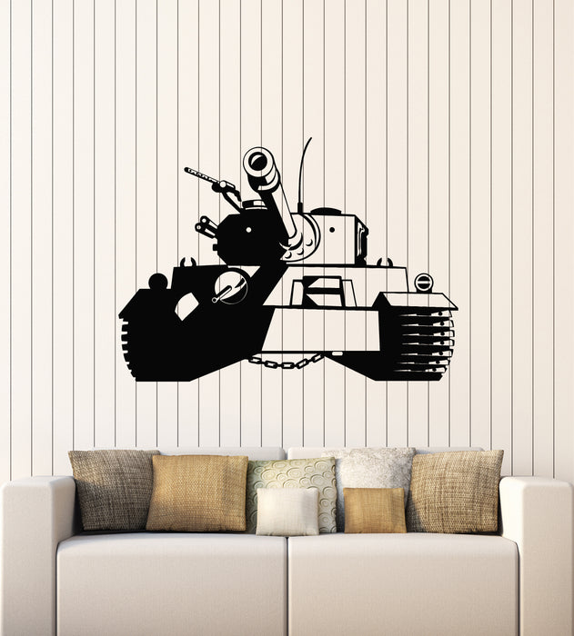 Vinyl Wall Decal Garage Boys Room Military Decor Tank War Stickers Mural (g5528)