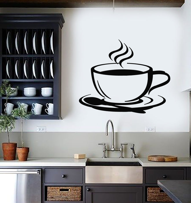 Vinyl Wall Decal Cup Coffee House Original Taste Cafe Kitchen Stickers Mural (g1798)