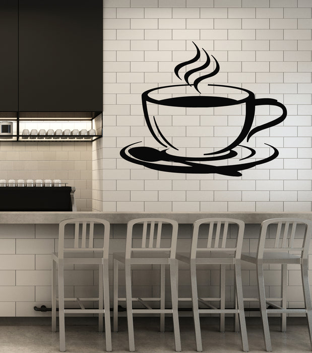 Vinyl Wall Decal Cup Coffee House Original Taste Cafe Kitchen Stickers Mural (g1798)