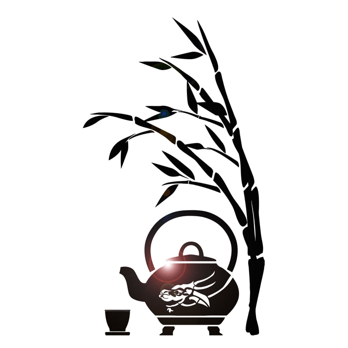 Wall Decal Reed Chinese Tea Ceremony Oriental Asian Decor Vinyl Stickers Unique Gift (ig2994)