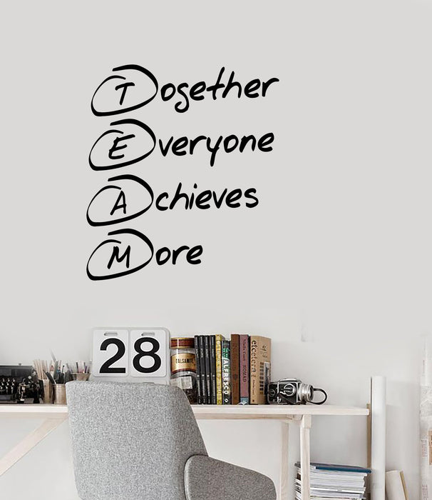Vinyl Decal Style Wall Sticker Mural Team Building Decor for Office Unique Gift (g101)