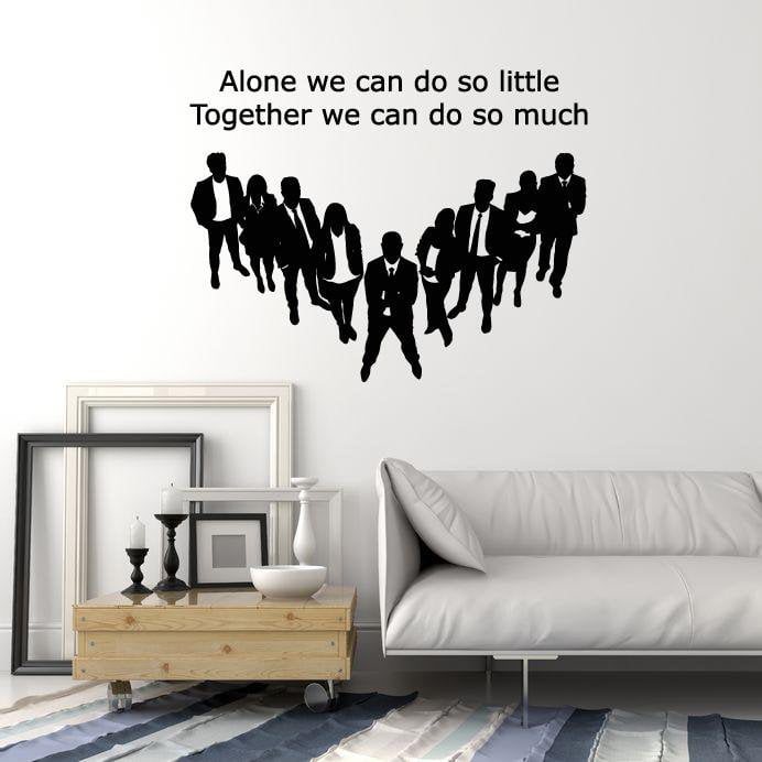 Vinyl Wall Decal Team Quote Teamwork Office Decor Inspirational Art Stickers Mural (ig5473)