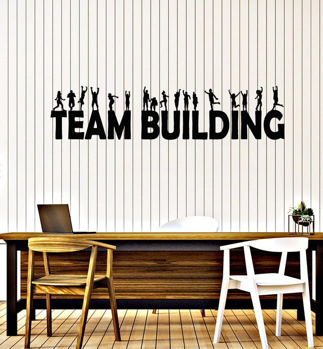 Vinyl Wall Decal Team Building Words Business Office Teamwork Stickers Mural (g4048)