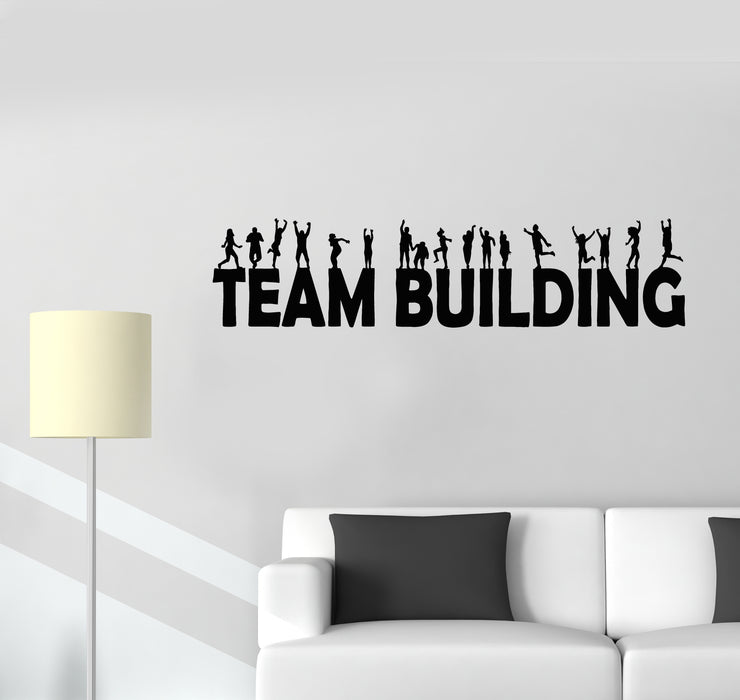 Vinyl Wall Decal Team Building Words Business Office Teamwork Stickers Mural (g4048)