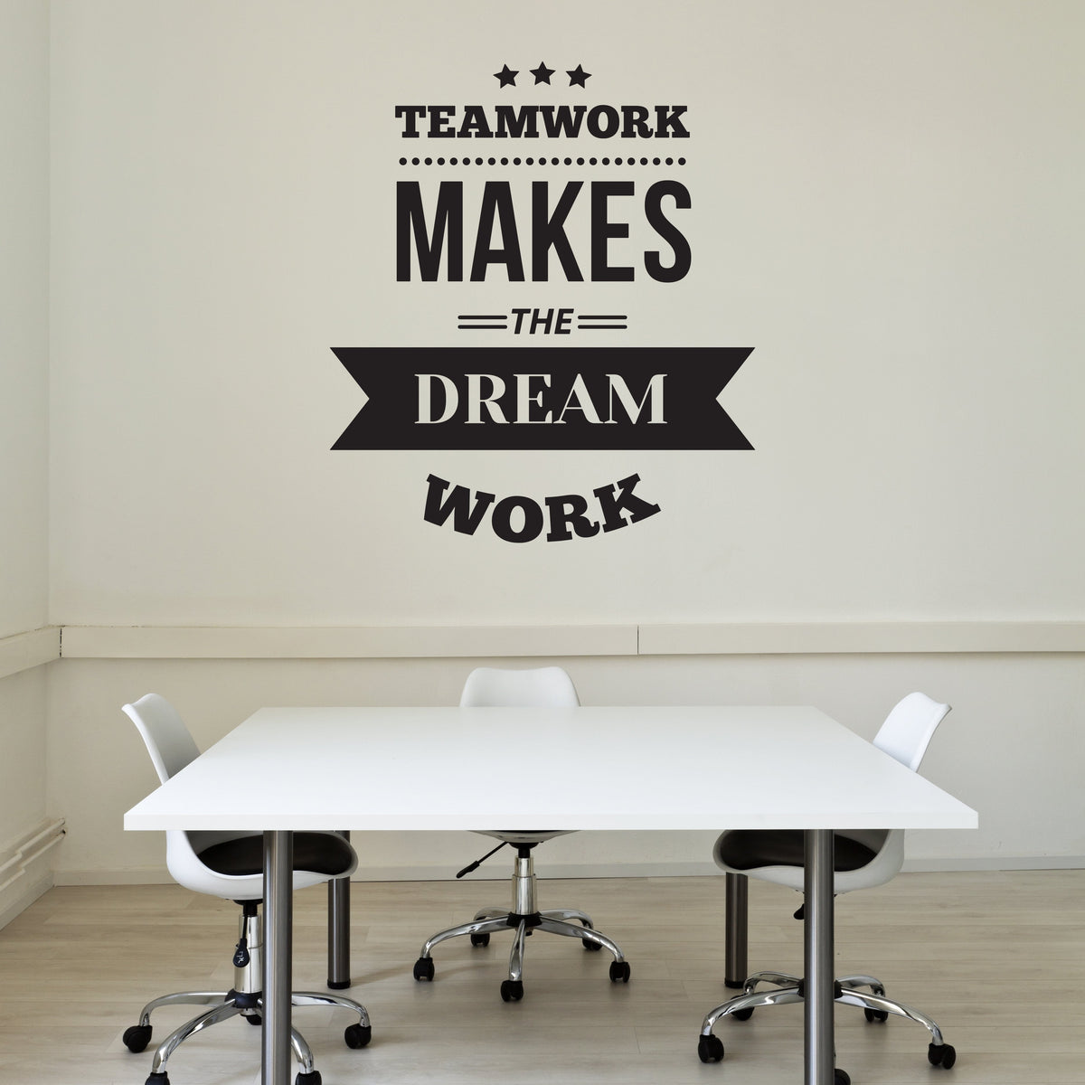 Vinyl Wall Decal Teamwork Quote Inspirational Saying Team Office Inter ...