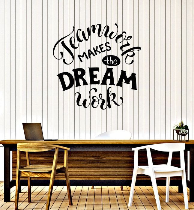 Vinyl Wall Decal Teamwork Inspirational Motivational Quote Office Interior Stickers Mural (ig5913)