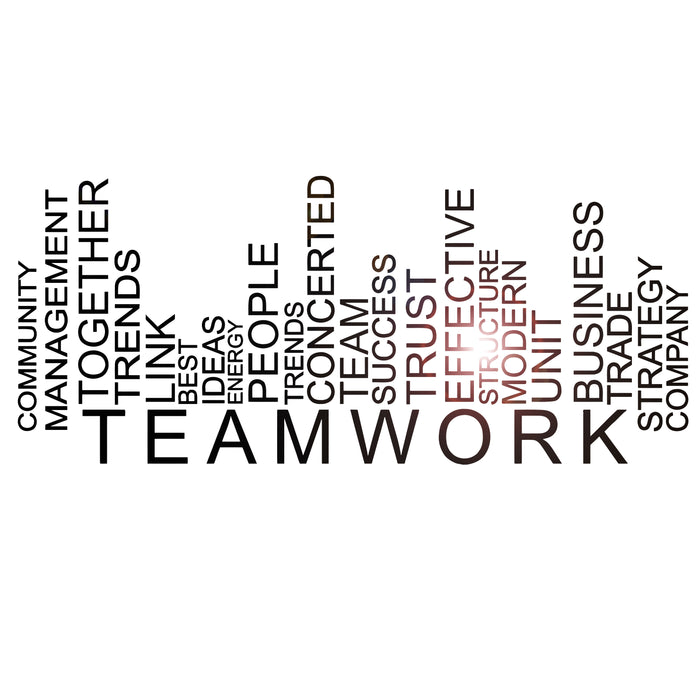 Vinyl Wall Decal Teamwork Words Business Office Decor Stickers Unique Gift (1609ig)