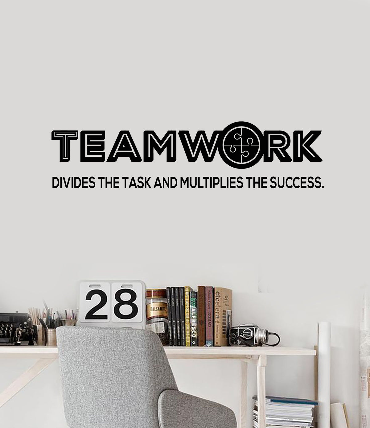 Vinyl Wall Decal Office Quote Teamwork Success Business Management Sti ...