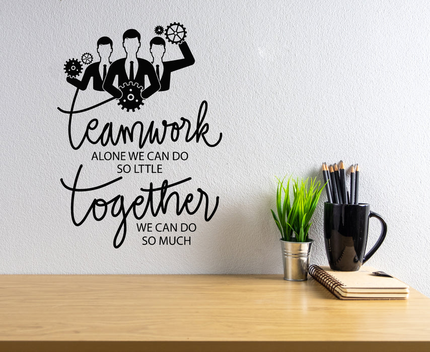 Vinyl Wall Decal Teamwork Together Office Space Motivation Words Stickers Mural (g7811)