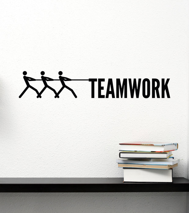 Vinyl Wall Decal Teamwork Office Space Team Work Business Inspirational Stickers (ig6361) (22.5 in X 4 in)