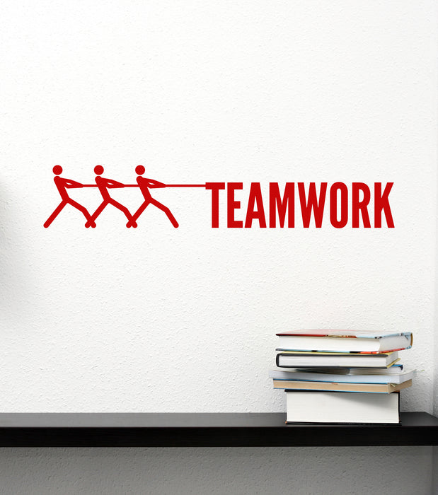 Vinyl Wall Decal Teamwork Office Space Team Work Business Inspirational Stickers (ig6361) (22.5 in X 4 in)
