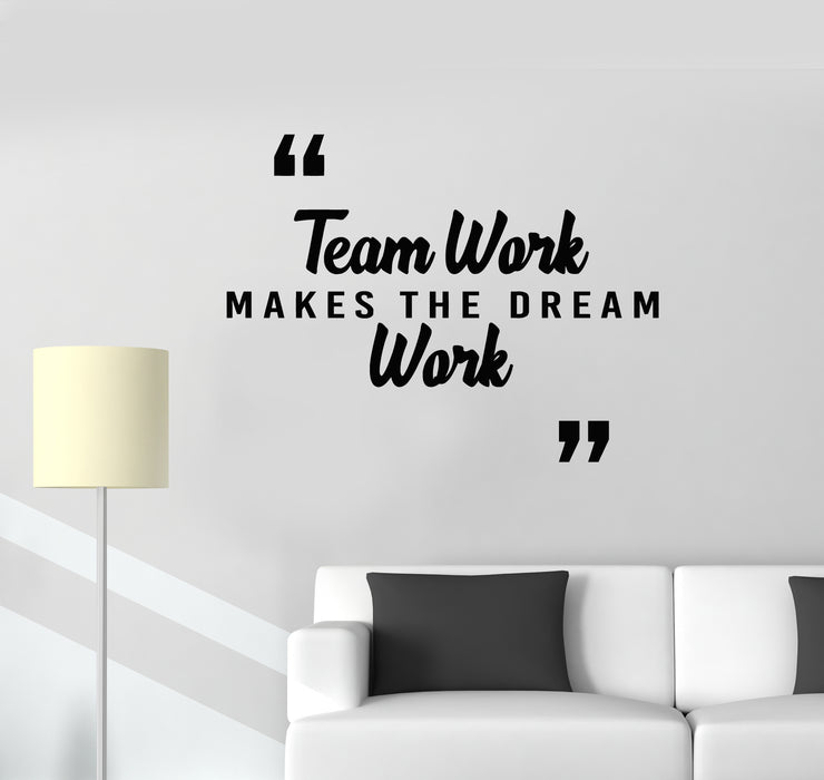 Vinyl Wall Decal Teamwork Motivation Team Work Business Office Stickers Mural (g3183)