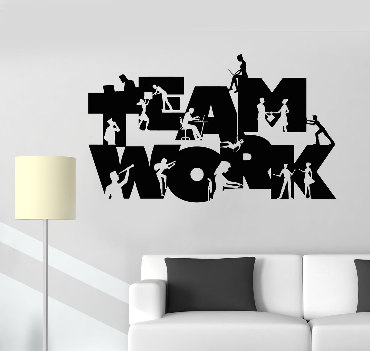 Vinyl Wall Decal Team Work Business Office Space Management Stickers M ...