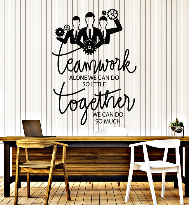 Vinyl Wall Decal Teamwork Together Office Space Motivation Words Stickers Mural (g7811)
