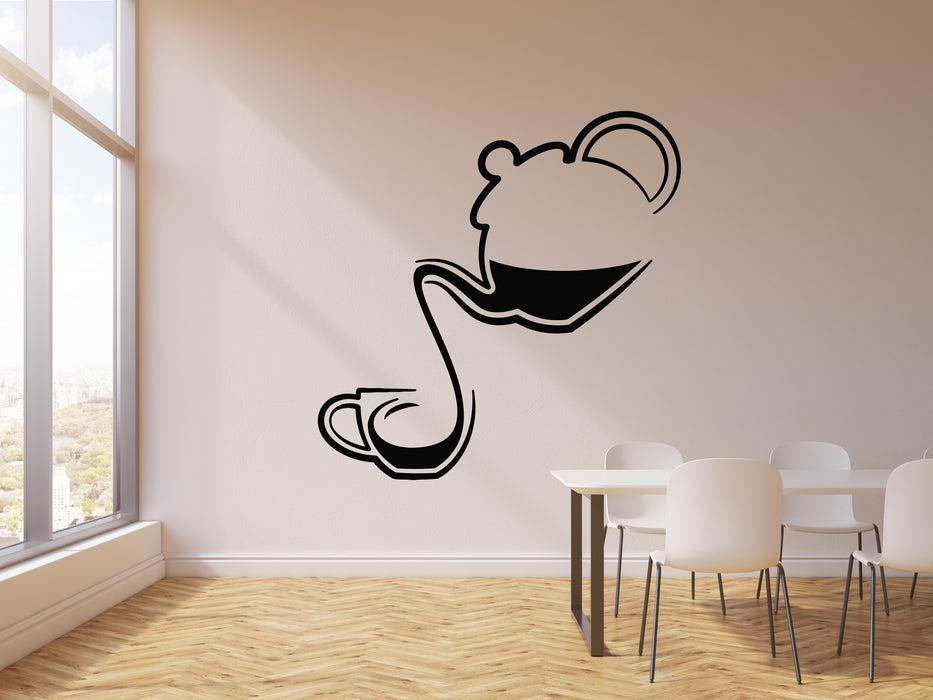 Vinyl Wall Decal Tea Time Shop Cup Ceremony Teapot Stickers Mural (g1799)