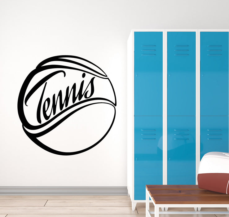 Vinyl Wall Decal Tennis Ball Racquet Club Sports Interior Decor Stickers Mural (g676)