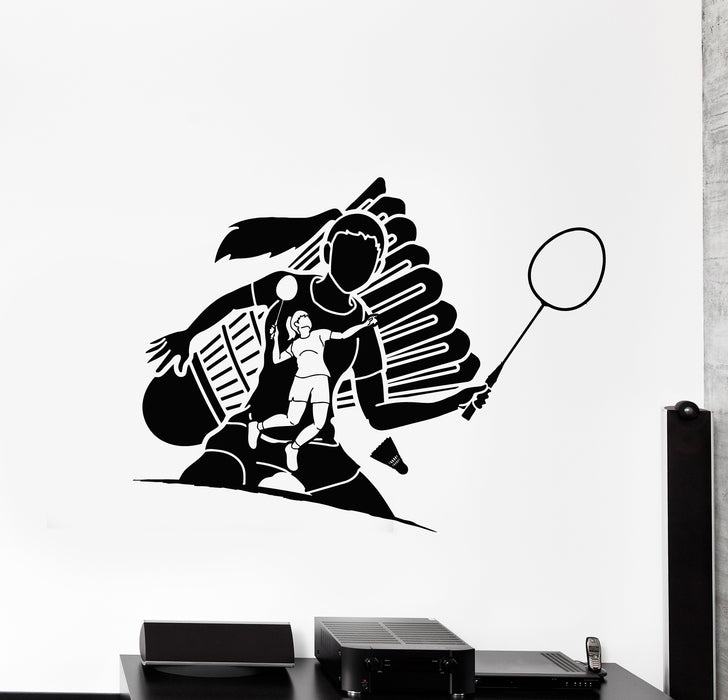 Vinyl Wall Decal  Sport Athlete Game Tennis Ball Court Racket Stickers Mural (g3176)
