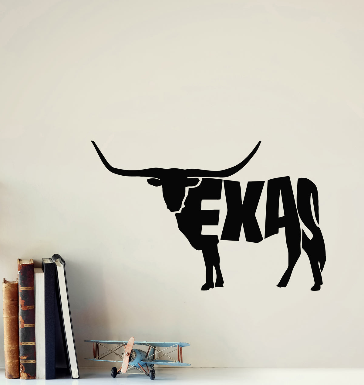 Vinyl Wall Decal Texas Rodeo Bull Wild West Meat Grill Menu Stickers M ...