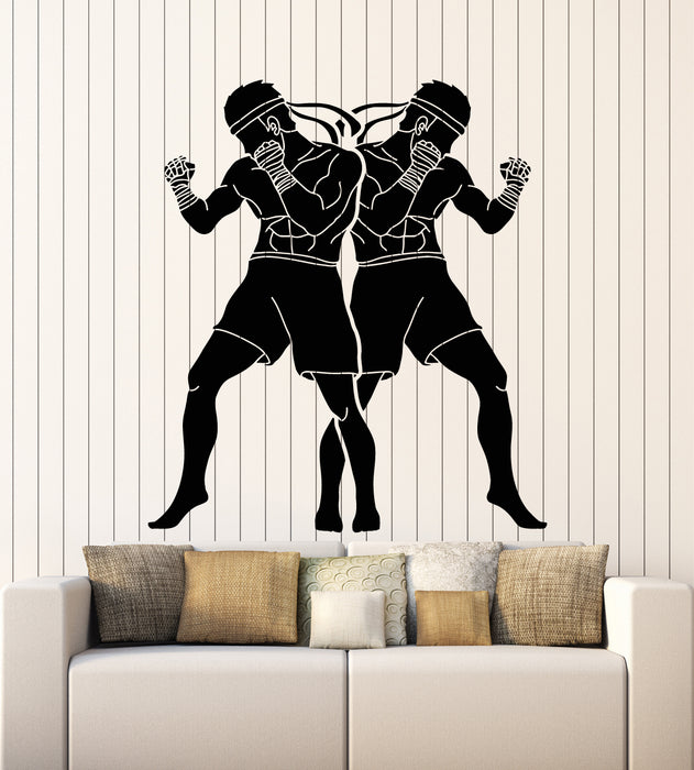 Vinyl Wall Decal Muay Thai Boxing Fight Club Sport Gym Stickers Mural (g5128)