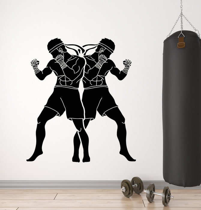 Vinyl Wall Decal Muay Thai Boxing Fight Club Sport Gym Stickers Mural (g5128)