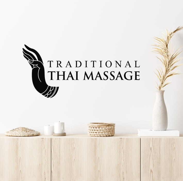 Vinyl Wall Decal Traditional Thai Massage Spa Salon Therapy Health Stickers Mural (g6904)