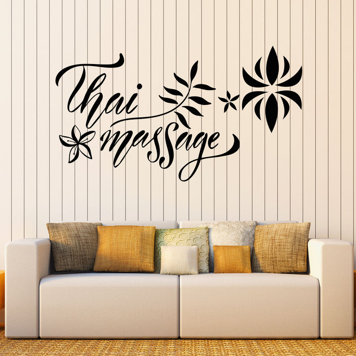 Thai Massage Vinyl Wall Decal Relax Body Health Lettering Ornament Stickers Mural (k118)