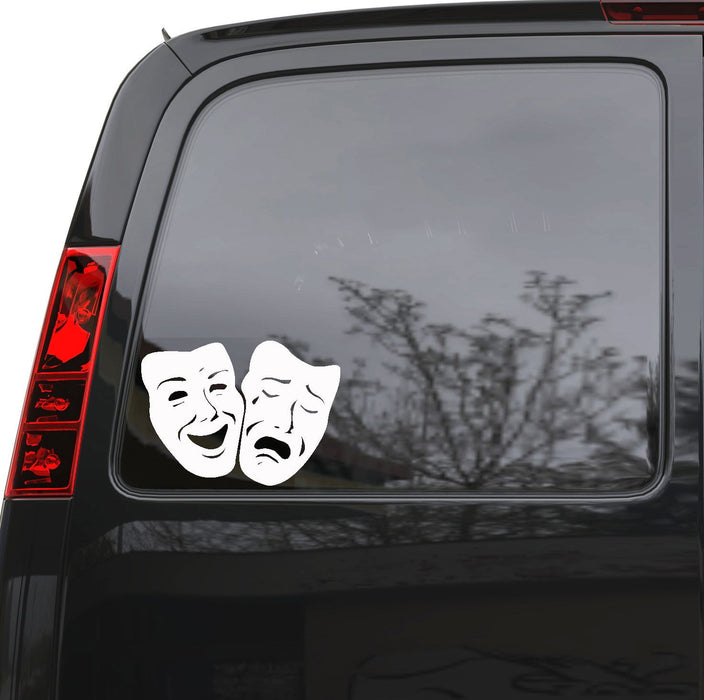Auto Car Sticker Decal Masks Comedy and Tragedy Truck Laptop Window 7" by 5" Unique Gift m309c