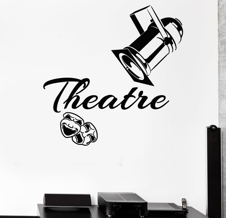 Vinyl Wall Decal Theatrical Art Laughing Crying Masks Cinema Film Stickers Mural (g2298)