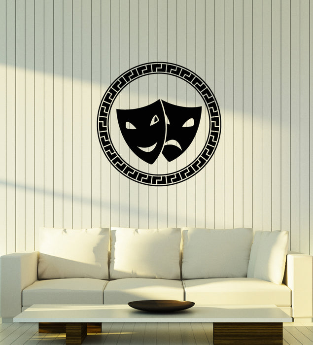 Vinyl Wall Decal Masks Masquerade Theatre Laughing And Crying Stickers Mural (g1689)