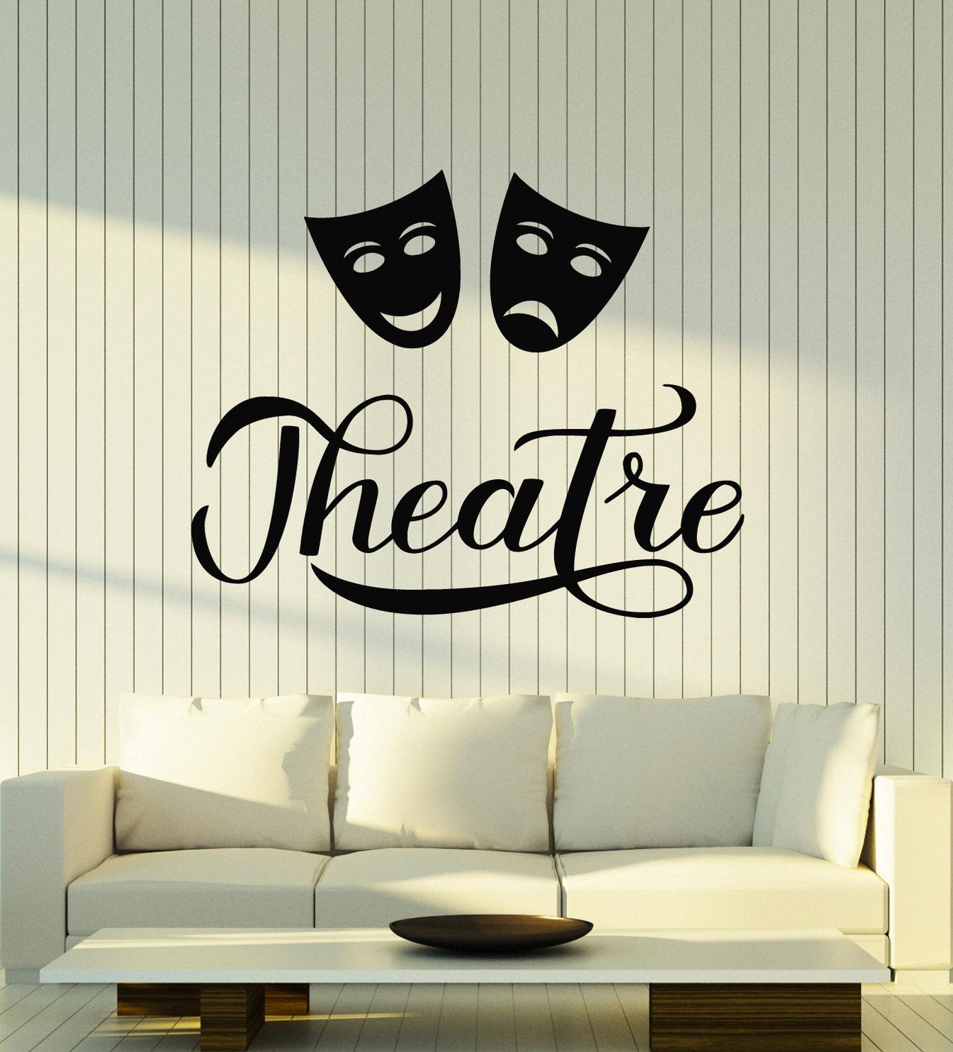 Vinyl Wall Decal Cinema Films Movie Theatre Mask Interior Stickers Mur ...