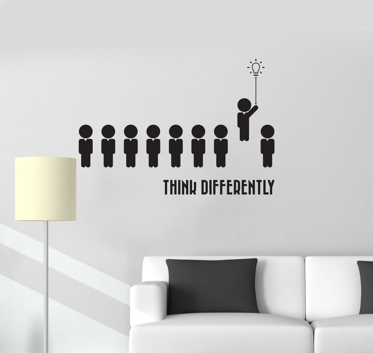 Vinyl Wall Decal Think Different Office Space Decor Interior Art Stick ...