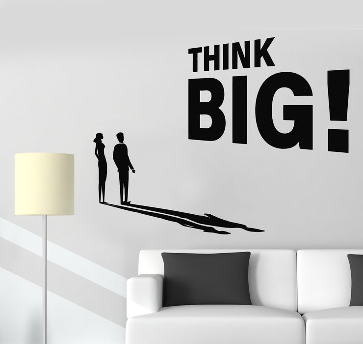 Vinyl Wall Decal Think Big Inspirational Words Office Space Stickers Mural (g5140)