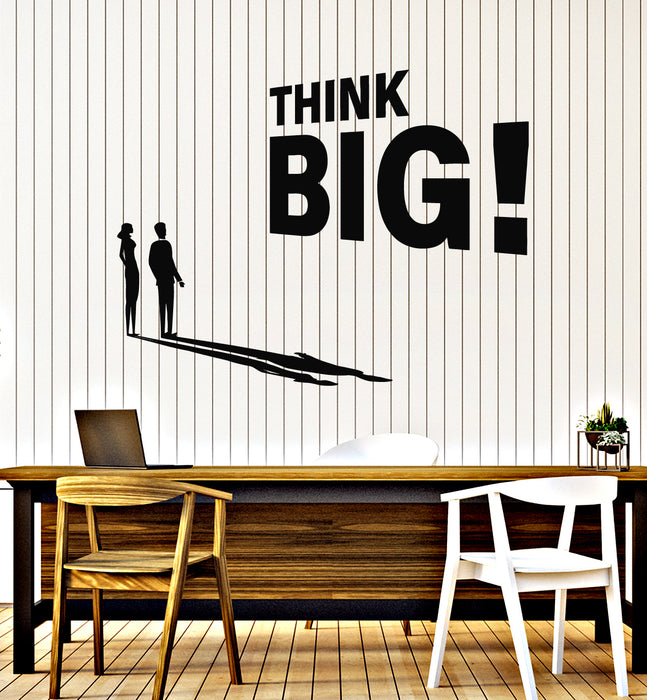 Vinyl Wall Decal Think Big Inspirational Words Office Space Stickers Mural (g5140)