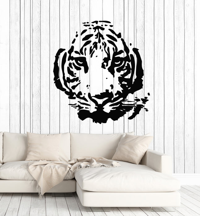 Vinyl Wall Decal Tiger Head Predator Tribal Abstraction Animal Stickers Mural (g1473)