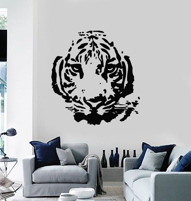 Vinyl Wall Decal Tiger Head Predator Tribal Abstraction Animal Stickers Mural (g1473)