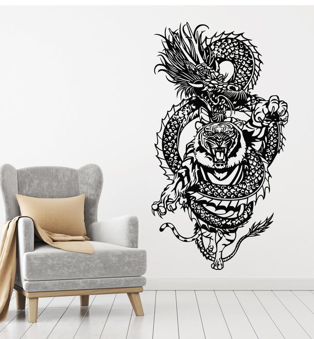 Vinyl Wall Decal Chinese Dragon Tiger Asian Style Decoration Stickers Mural (g5168)