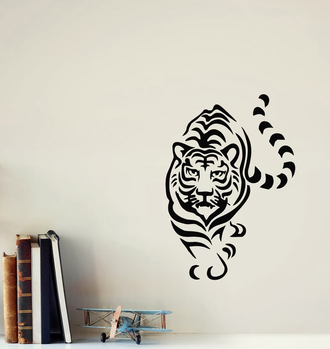 Vinyl Wall Decal Tiger Predator Aggressive Tribal Animal Stickers Mural (g4758)