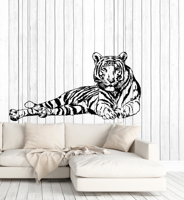 Vinyl Wall Decal Tiger Wild Animal Tribal Predator Big Cat Stickers Mural (g5419)