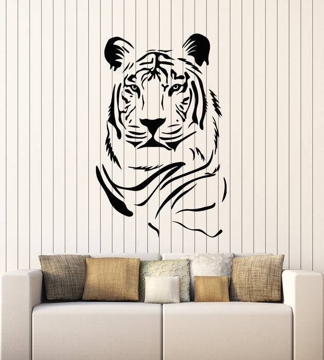 Vinyl Wall Decal Tiger Head Big Cat Wild Animal Tribal Decor Stickers Mural (g7568)