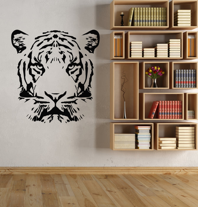Vinyl Wall Decal Abstract Tiger Head Silhouette Big Cat Predator Stickers Mural (g8229)