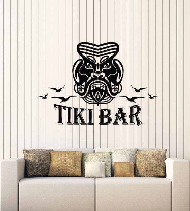 Vinyl Wall Decal Welcome Tiki Bar Mask Hawaii Hawaiian Stickers Mural (g1676)
